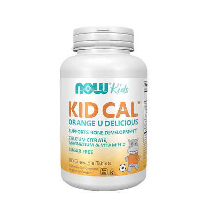 NOW Kid Cal Chewables, Детский витаминный кальций, 100 таблеток