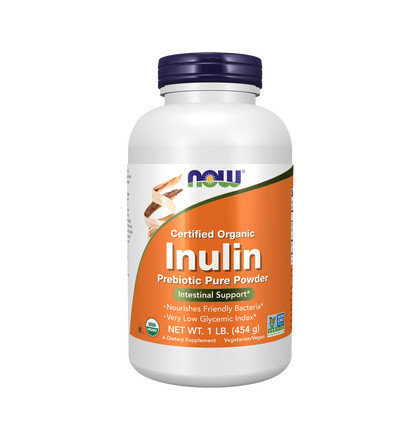 NOW Inulin, Инулин - пребиотик, 454 грамм