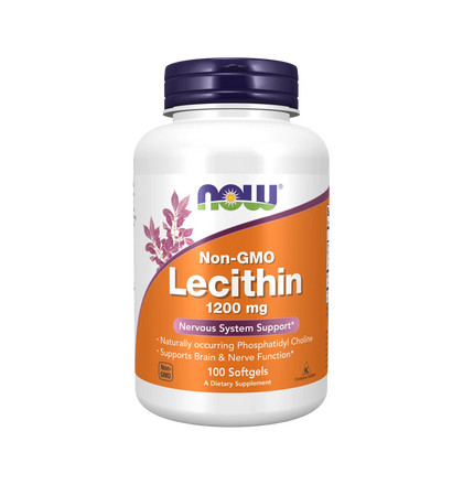 NOW Lecithin 1200 mg, Лецитин 1200 мг, 100 капсул