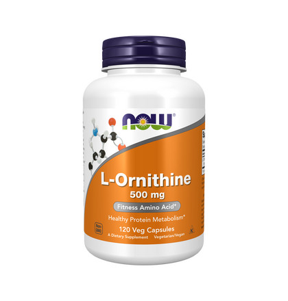 NOW L-Ornithine 500 mg, L-Орнитин 500 мг, 120 капсул