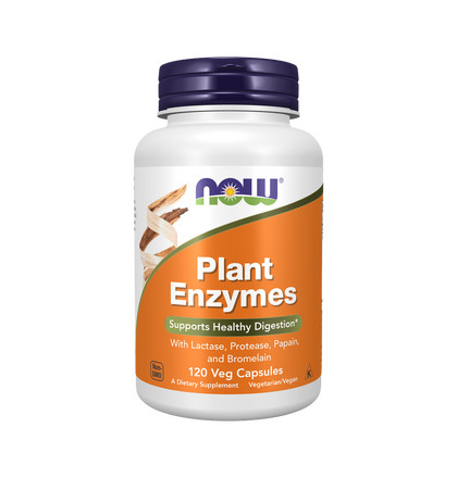 NOW Plant Enzymes, Плант Ферменты, 120 капсул