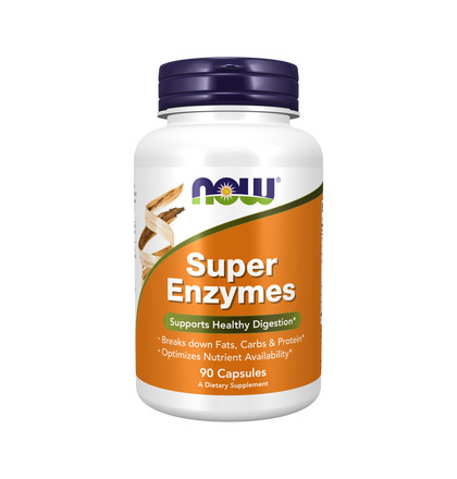NOW Super Enzymes, Супер Энзимы, 90 капсул