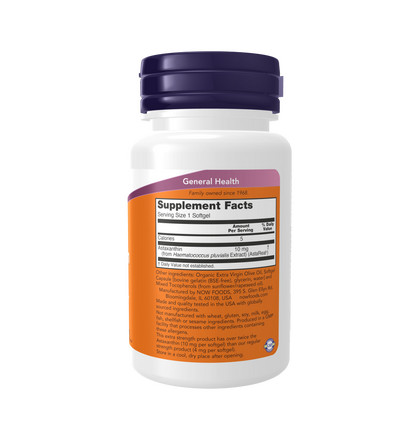NOW Astaxanthin, Астаксантин, 30 капсул
