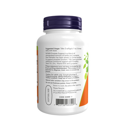 NOW Prostate Support, Простэйд, 90 капсул