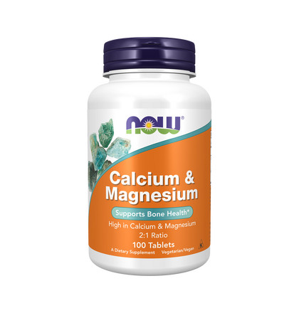 NOW Calcium & Magnesium, Кальций и Магний, 100 таблеток