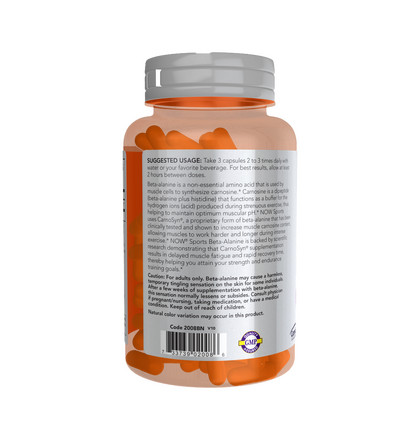NOW Beta Alanine, Бета Аланин, 120 капсул