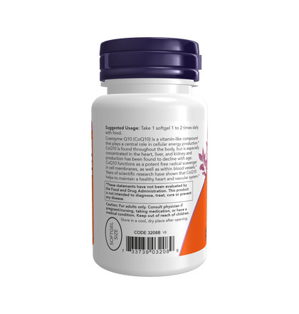 NOW Co Q10, 100 mg, Кофермент Q10, 100 мг, 50 капсул