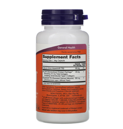 NOW UC-II type II Collagen 40 mg, Коллаген UC-II тип II 40 мг, 120 капсул