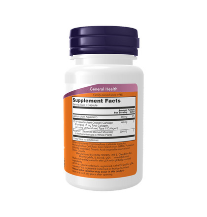 NOW UC-II type II Collagen 40 mg, Коллаген UC-II тип II 40 мг, 120 капсул