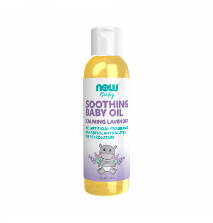 NOW Soothing Baby Oil calming Lavender, Успокаивающее детское масло Лаванда, 118 мл