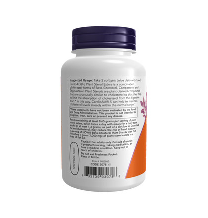 NOW Beta-Sitosterol Plant Sterols, Бета-Ситостеролы Фитостеролов, 90 капсул