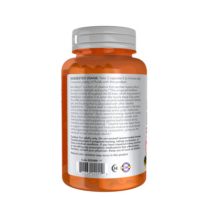 NOW Kre-Alkalyn Creatine, Кре-Алкалин Креатин, 120 капсул