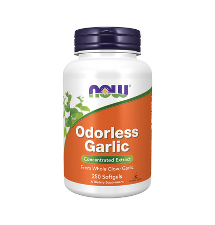 NOW Odorless Garlic, Чеснок без запаха, 250 капсул
