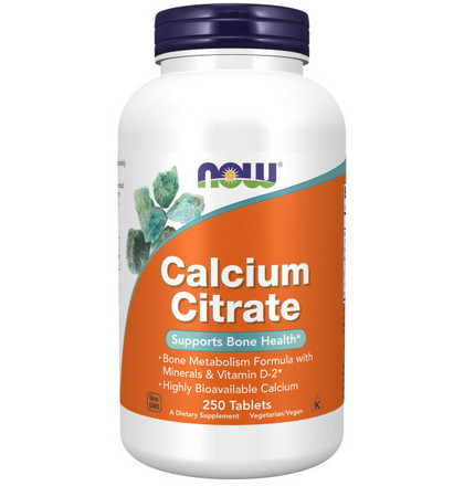 NOW Calcium Citrate, Кальция Цитрат, 250 таблеток