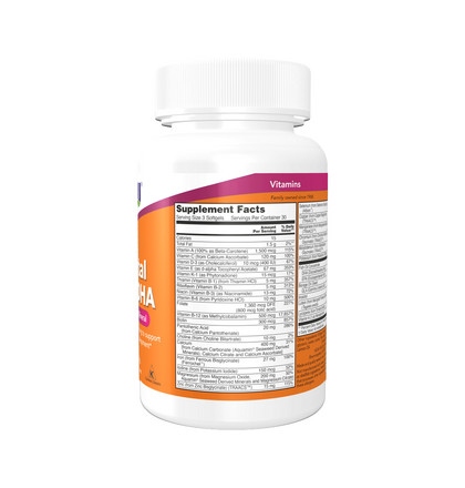 NOW Prenatal Gels + DHA, Прентал + ДГК, 180 капсул