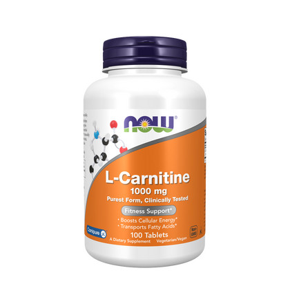 NOW L-Carnitine, L-Карнитин, 100 таблеток