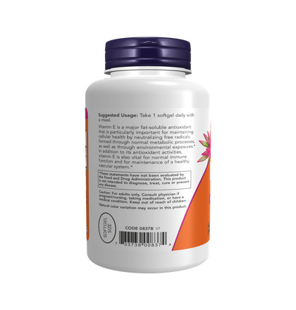 NOW Vitamin E, Натуральный Витамин Е, 250 капсул