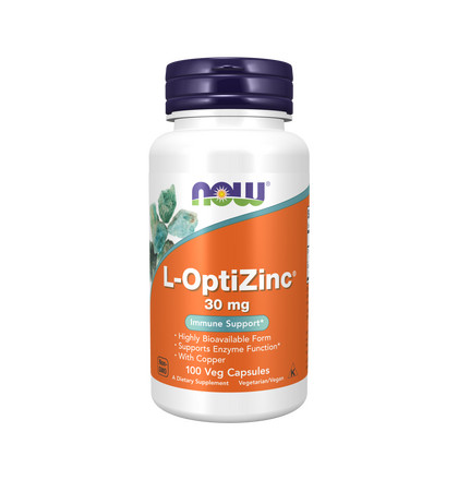 NOW L-Optizinc, L-Оптицинк, 100 капсул