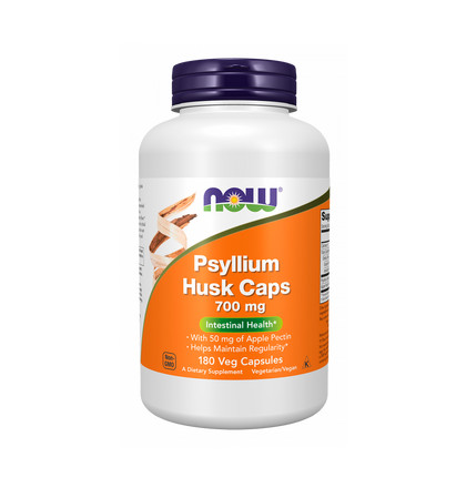 NOW Psyllium Husk, Подорожник + Пектин, 180 капсул