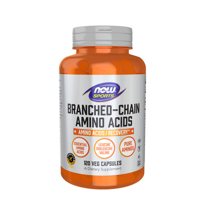 NOW Branched Chain Amino Acids, БСАА, 120 капсул