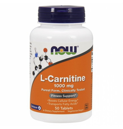 NOW L-Carnitine, L-Карнитин, 50 таблеток