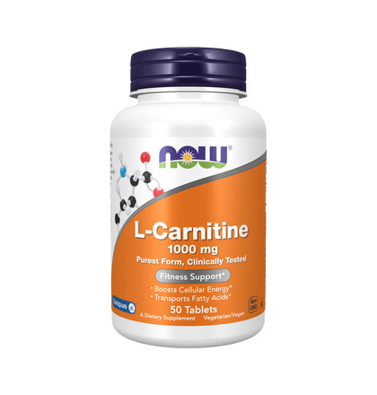 NOW L-Carnitine, L-Карнитин, 50 таблеток