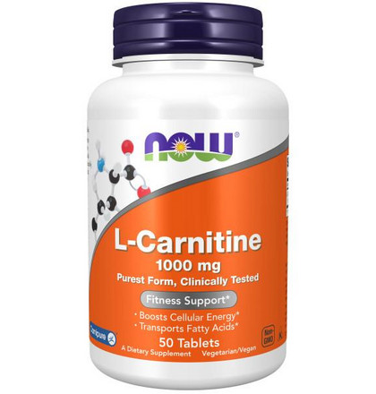 NOW L-Carnitine, L-Карнитин, 50 таблеток