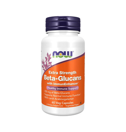 NOW Beta-1,3/1,6-D-Glucan, Бета-1,3/1,6-D-Глюкан, 60 капсул