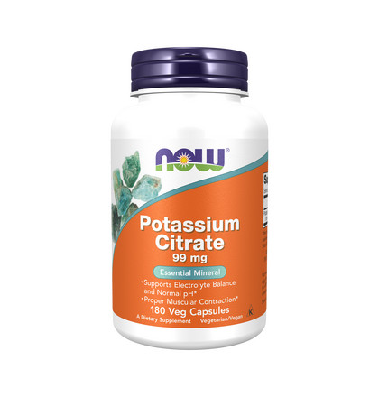 NOW Potassium Citrate, Цитрат калия, 180 капсул