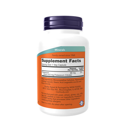 NOW Potassium Citrate, Цитрат калия, 180 капсул